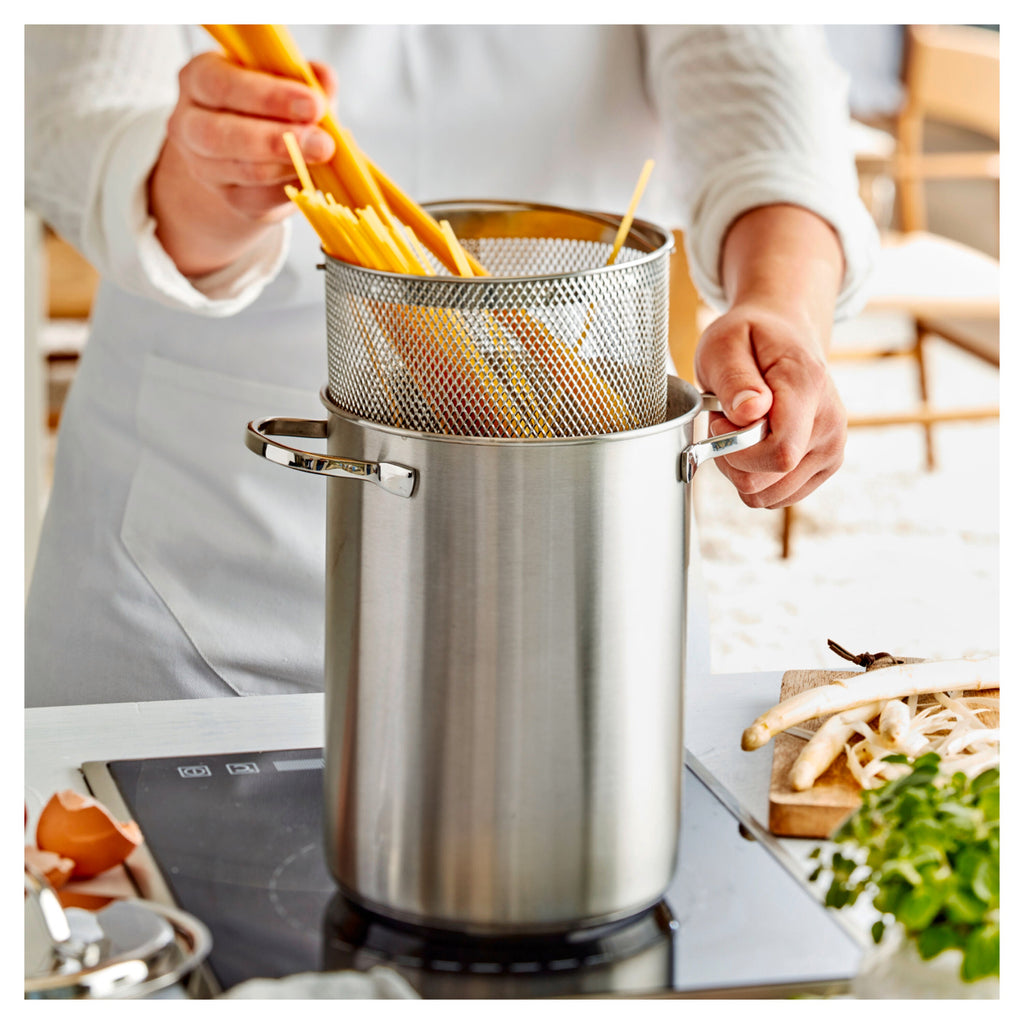 Demeyere Resto 4.8 qt Asparagus/Pasta Cooker Set, 18/10 Stainless Steel