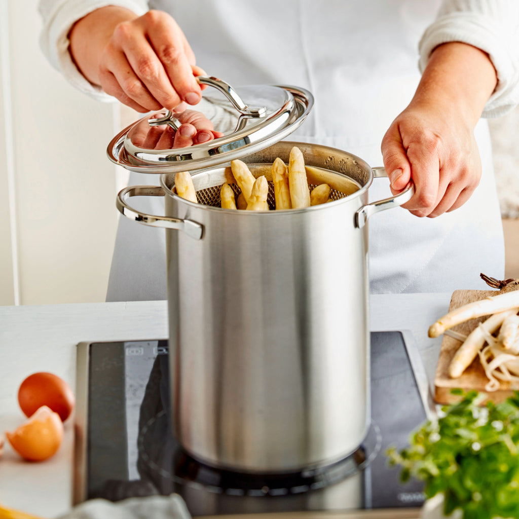 Demeyere Resto 4.8 qt Asparagus/Pasta Cooker Set, 18/10 Stainless Steel