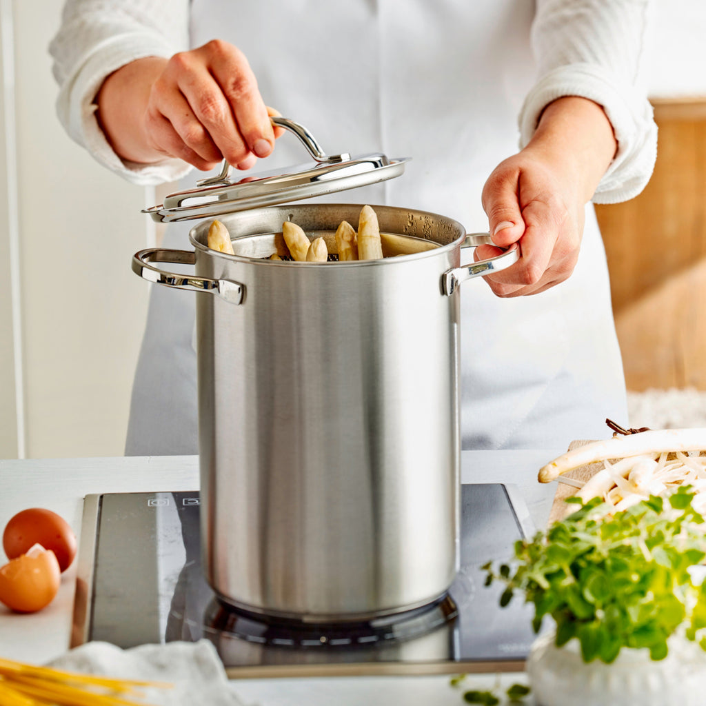 Demeyere Resto 4.8 qt Asparagus/Pasta Cooker Set, 18/10 Stainless Steel