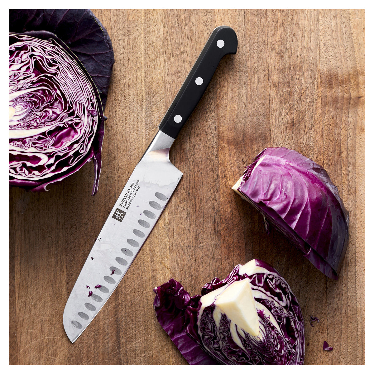 ZWILLING Pro 7-inch, Hollow Edge Slim Santoku Knife