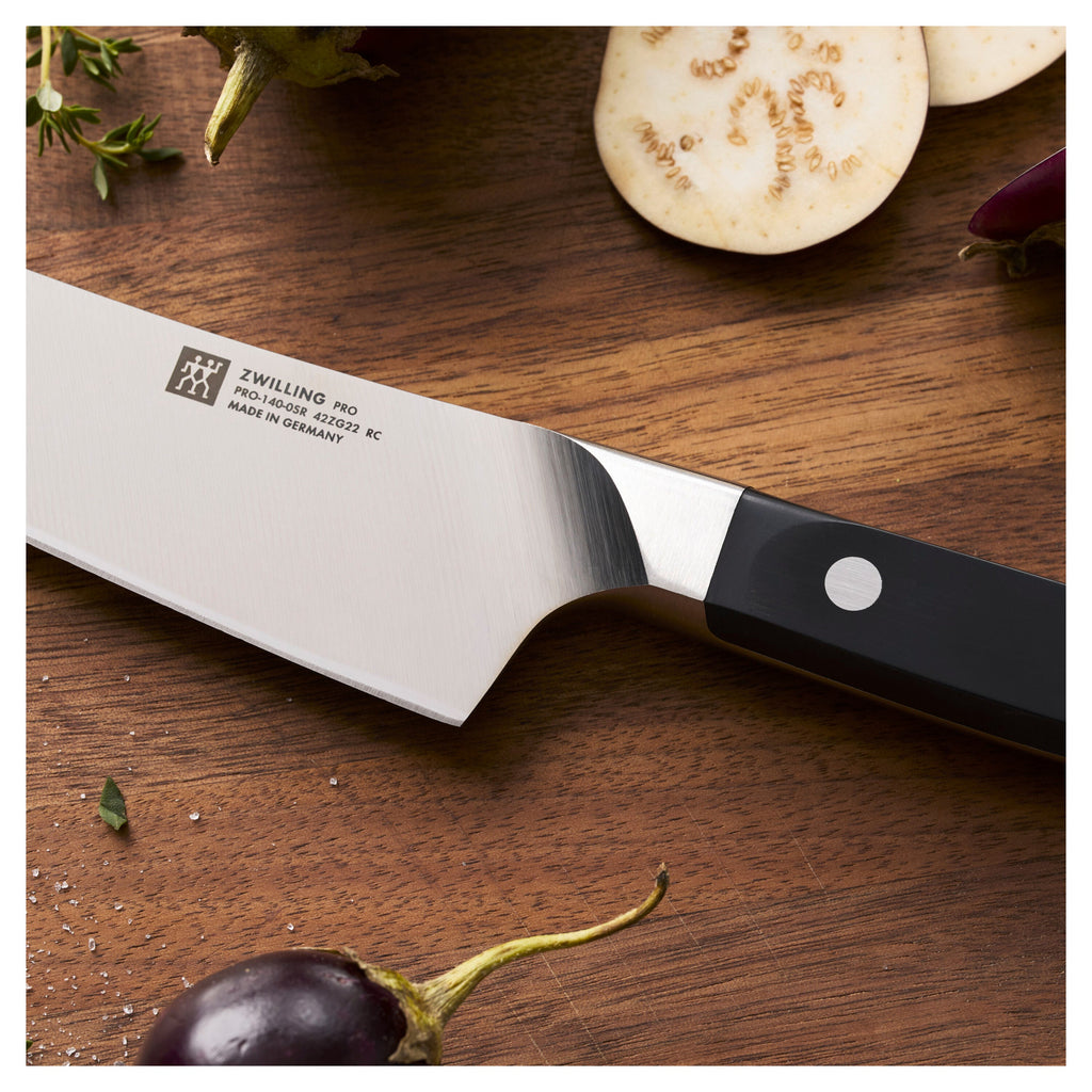ZWILLING Pro 7-inch Rocking Santoku Knife, Hollow Edge