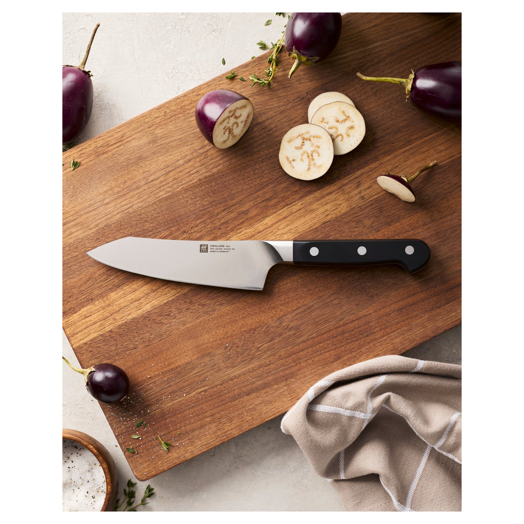 ZWILLING Pro 7-inch Rocking Santoku Knife, Hollow Edge