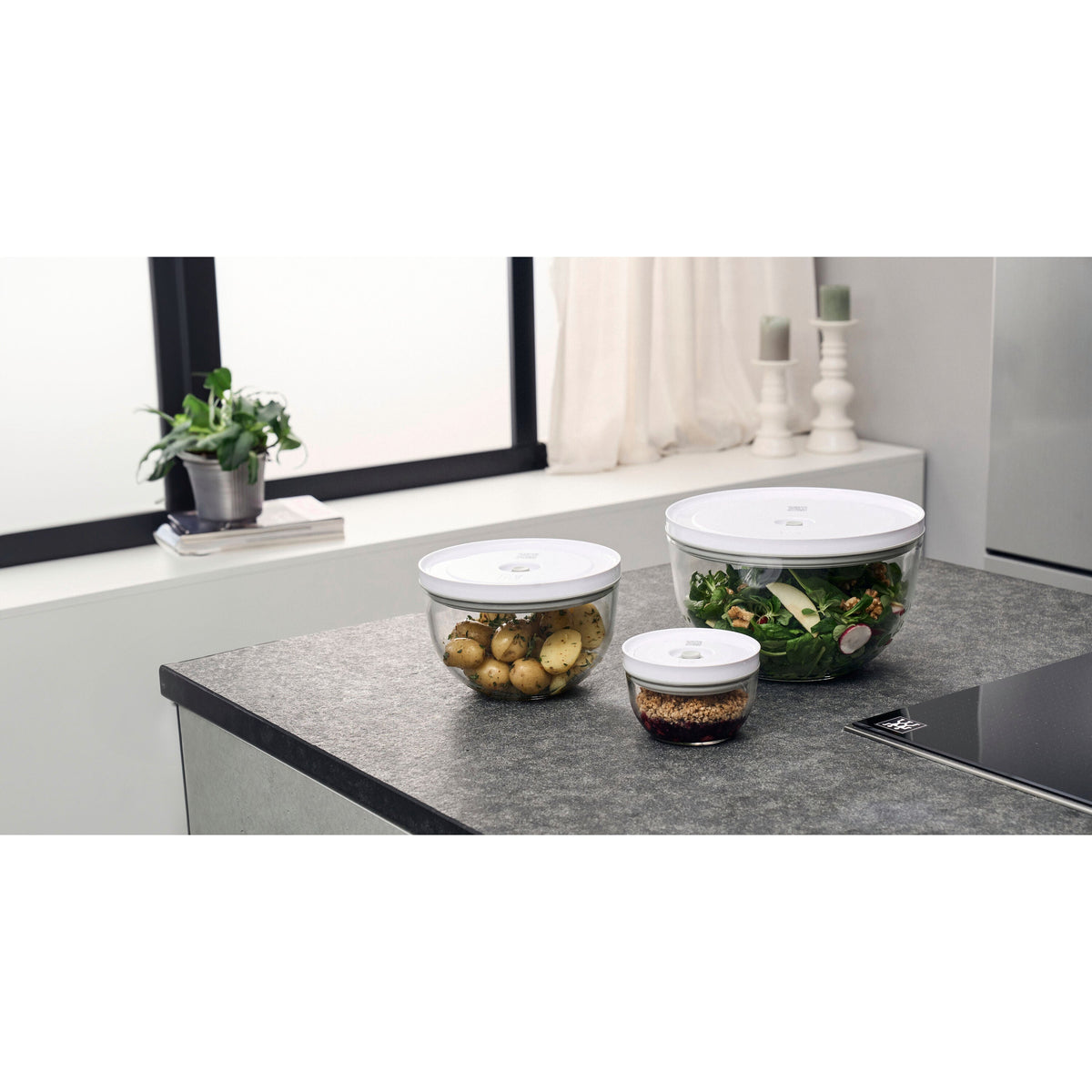 ZWILLING Fresh & Save BOWLS Vacuum bowl set S/M/L / 6-pc, glass