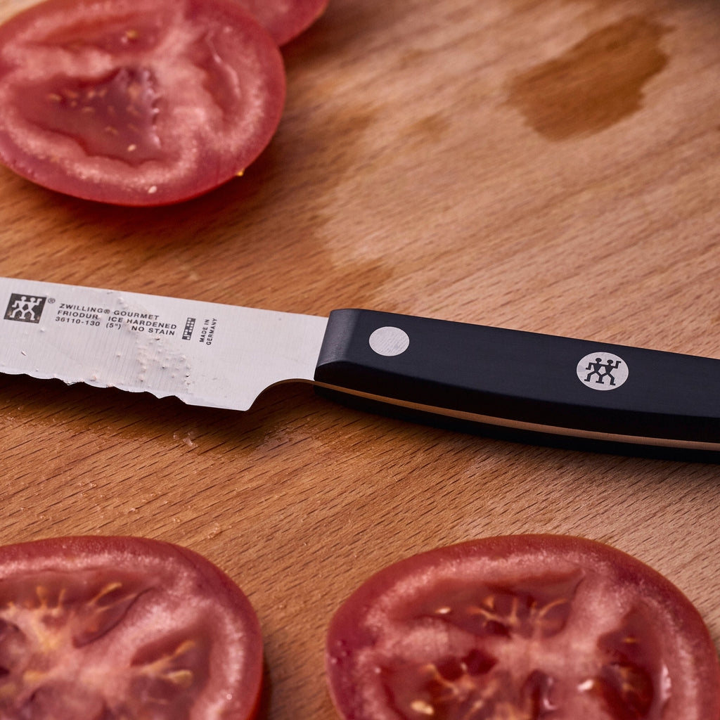 ZWILLING Gourmet 5-inch Utility Knife, Serrated Edge - Factory Second