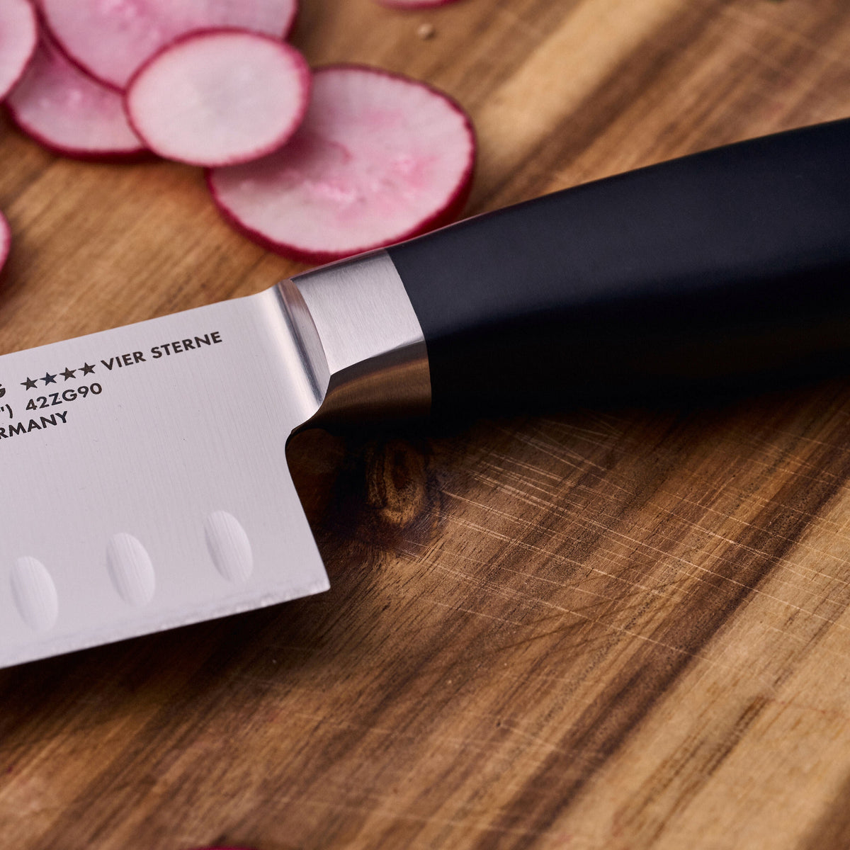 ZWILLING Four Star Santoku 7 inch, hollow edge