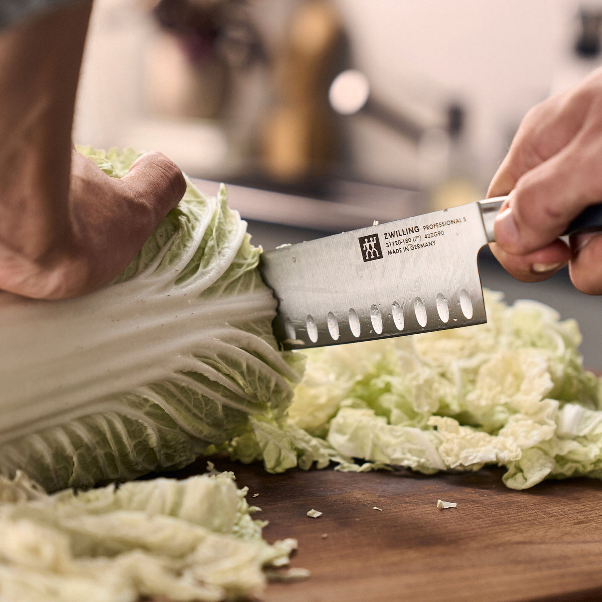 ZWILLING Professional S 7-inch, Hollow Edge Santoku Knife