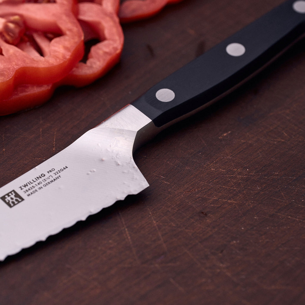 ZWILLING Pro 5.5-inch Prep Knife, Inverted Serrated Edge