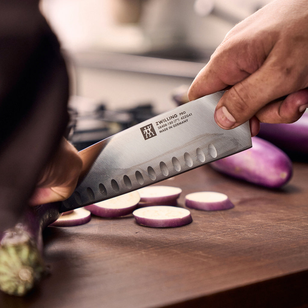 ZWILLING Pro 7-inch, Hollow Edge Santoku Knife