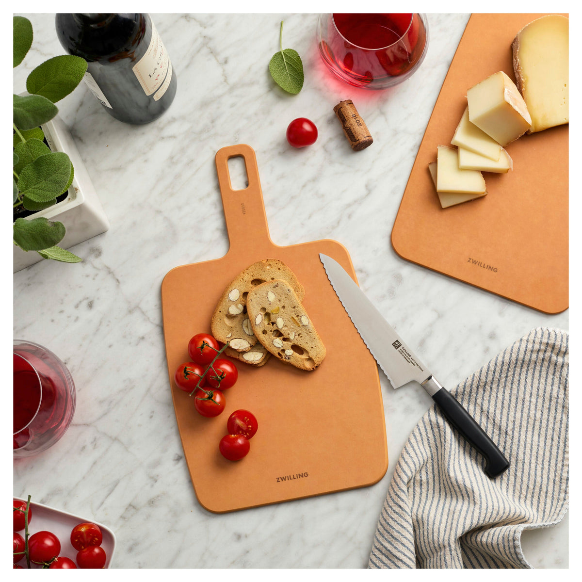 ZWILLING 13-inch x 7.5-inch Plant Fiber Cutting Board, Fiber Wood
