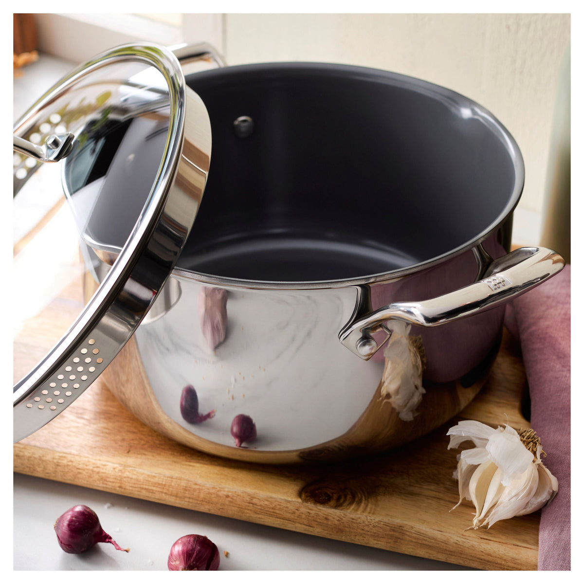 ZWILLING Energy Plus 10-pc, 18/10 Stainless Steel, Pots And Pans Set Ceramic Coating