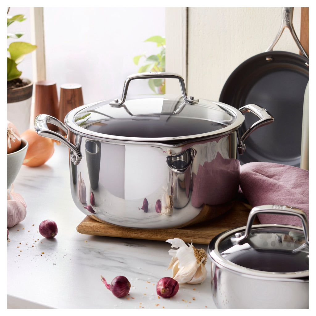 ZWILLING Energy Plus 10-pc, 18/10 Stainless Steel, Pots And Pans Set Ceramic Coating