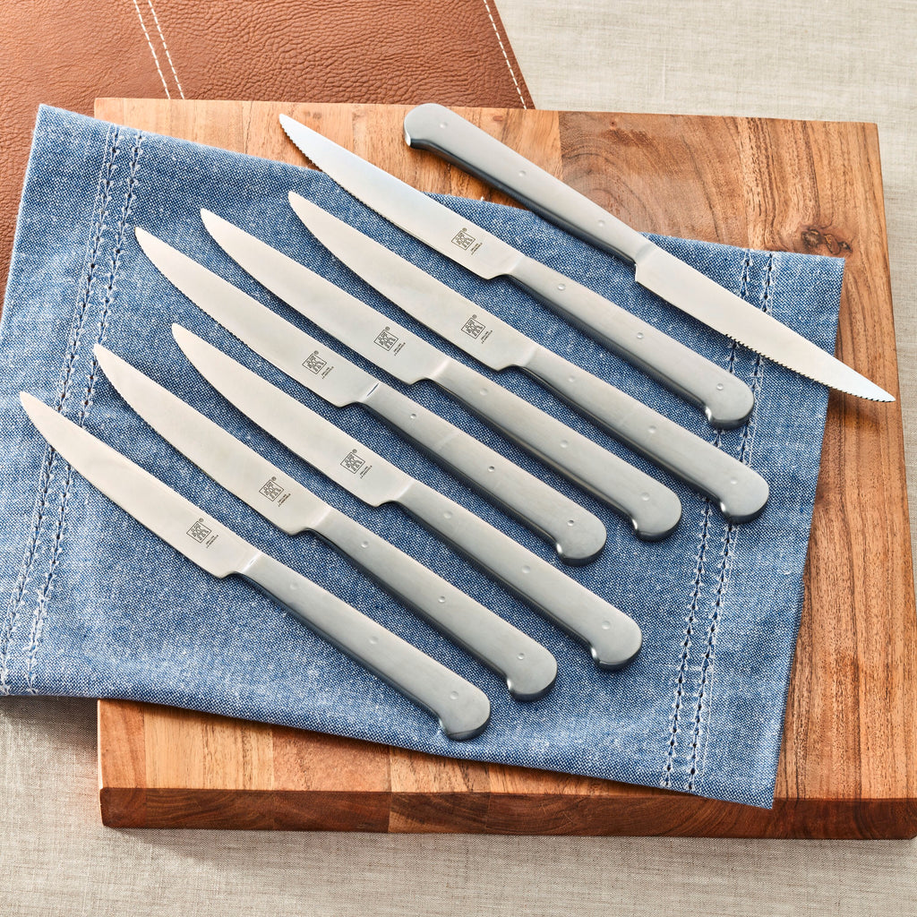 ZWILLING Steak Sets 8-pc, 18/10 Stainless Steel Porterhouse Steak Knife Set In Black Presentation Box