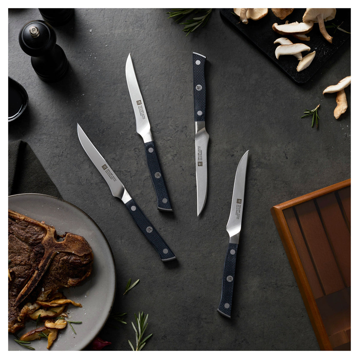 ZWILLING Spectrum 4-pc, Steak Knife Set With Wood Presentation Box