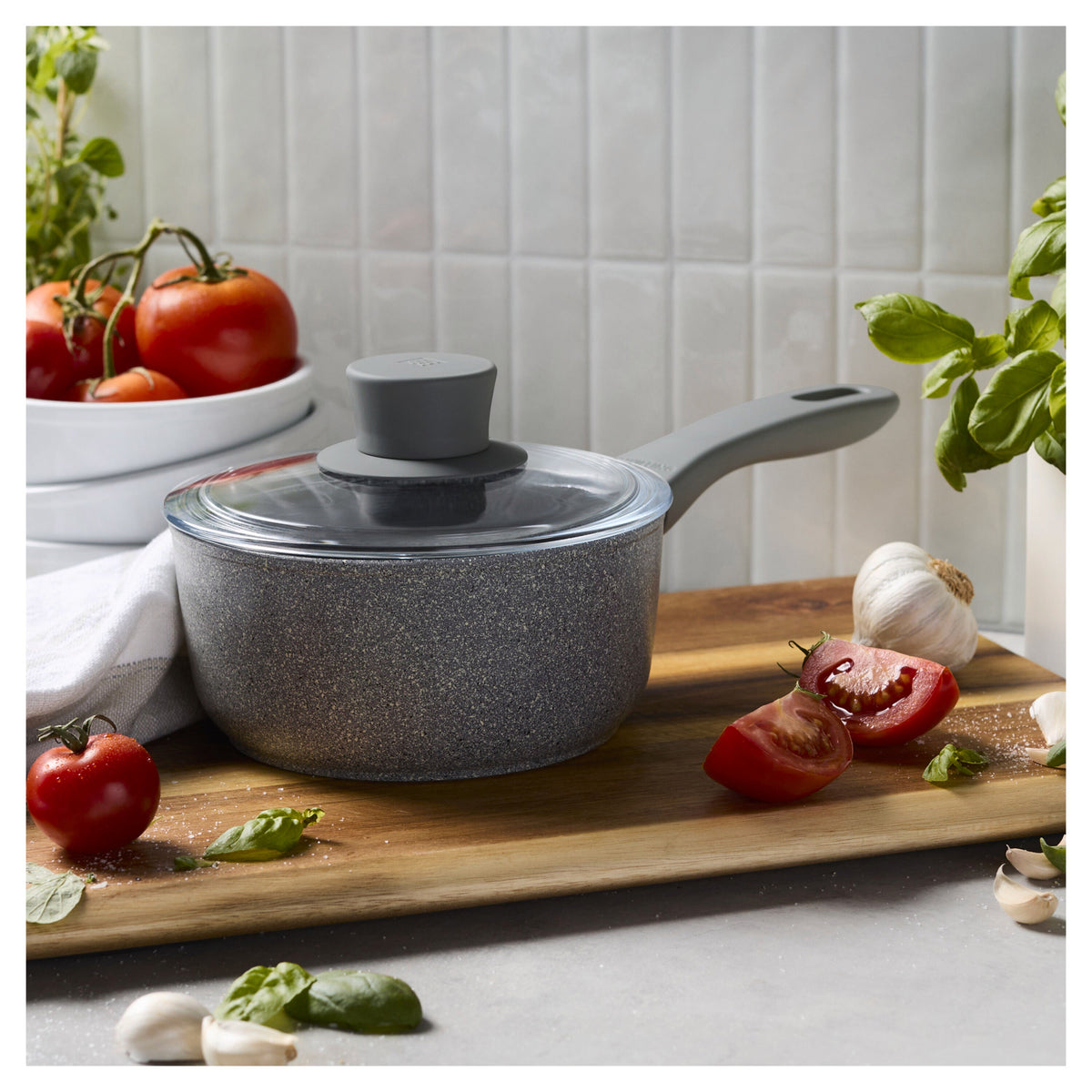 ZWILLING Parma Plus Ceramic 1.5 qt, Aluminum, Ceramic Nonstick Saucepan With Lid Ceramic Coating