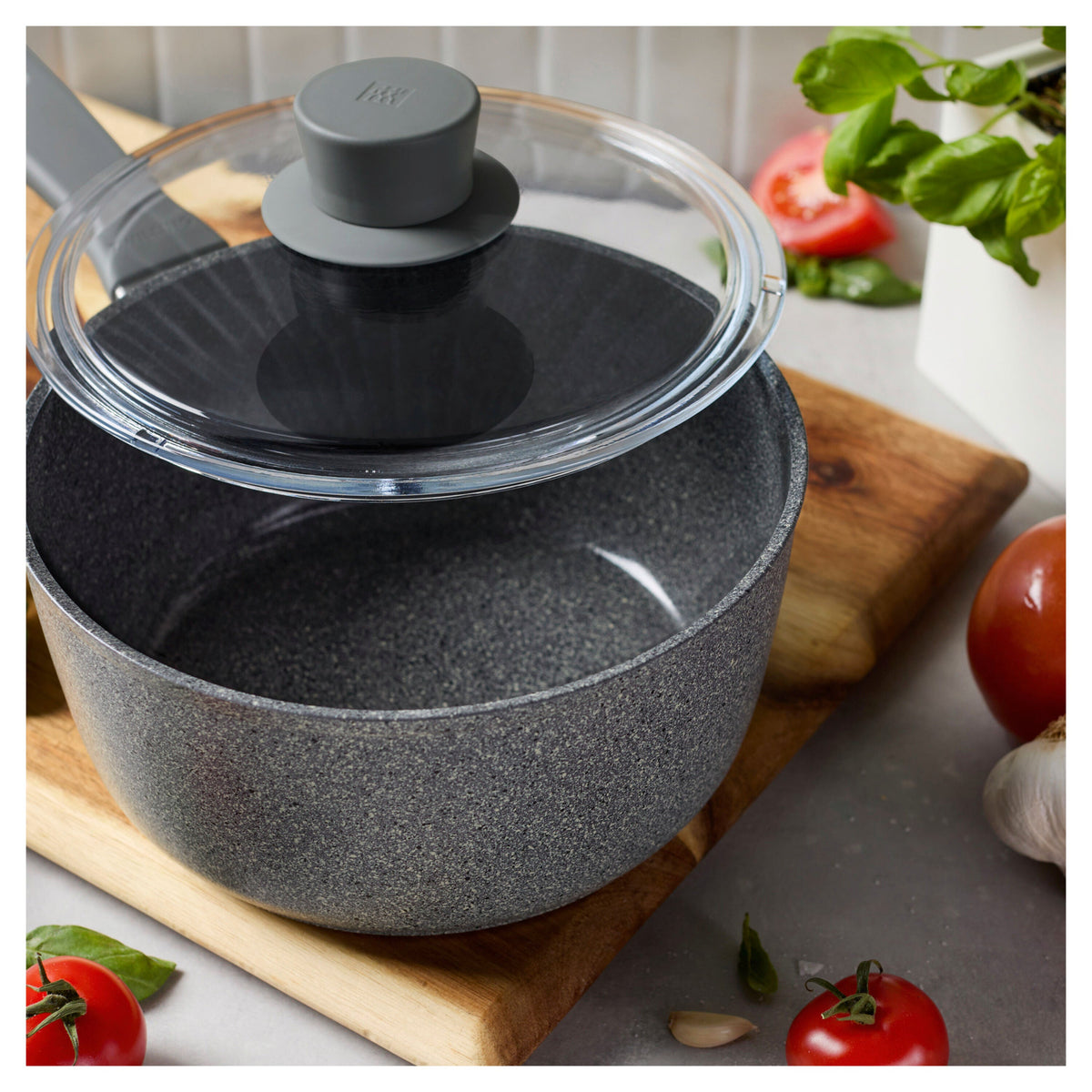 ZWILLING Parma Plus Ceramic 2.9 qt, Aluminum, Ceramic Nonstick Saucepan With Lid Ceramic Coating