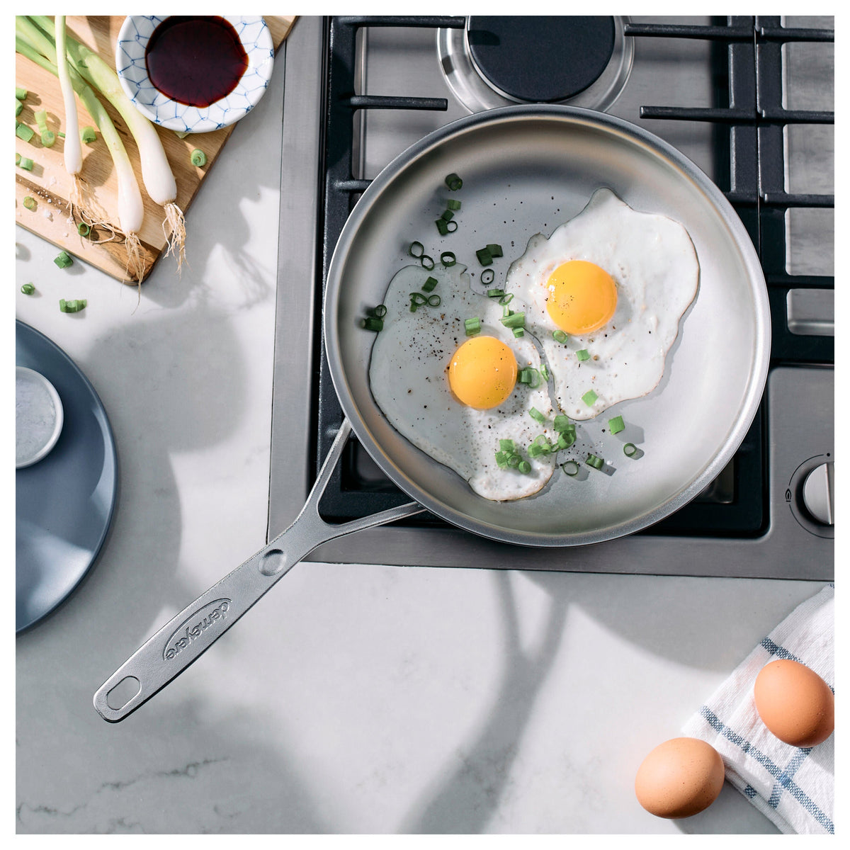 Demeyere Industry 5 Nanotouch 11-inch, 18/10 Stainless Steel, Frying Pan