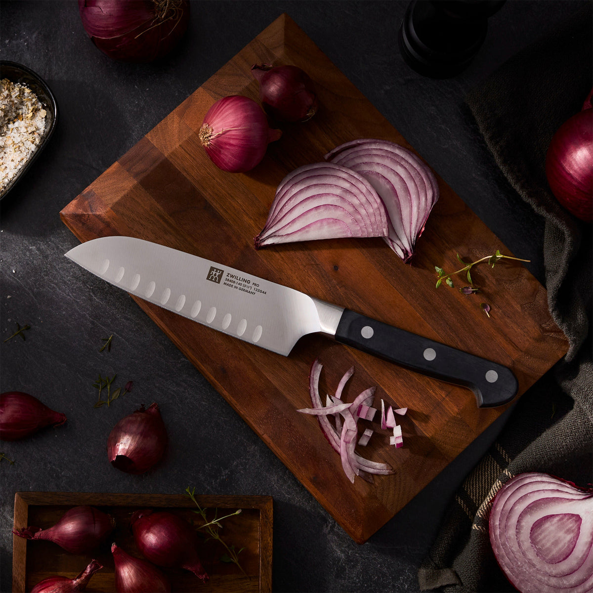 ZWILLING Pro 5.5-inch, Hollow Edge Santoku Knife
