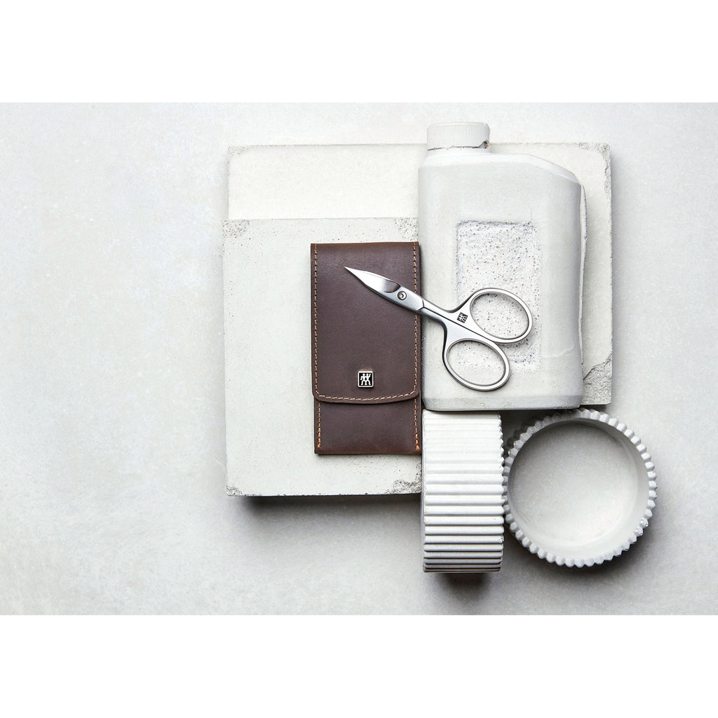 ZWILLING PREMIUM 3-pc, Leather Manicure Pedicure Set With Combination Nail Scissors