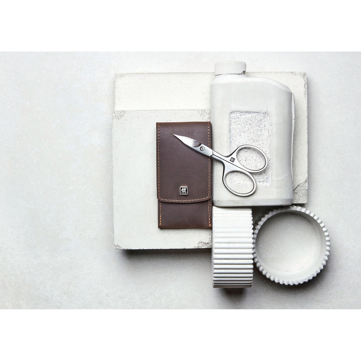 ZWILLING PREMIUM 3-pc, Leather Manicure Pedicure Set With Combination Nail Scissors
