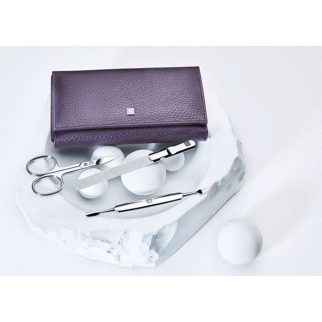 ZWILLING CLASSIC 7-pc, Leather Manicure Pedicure Set With Nail Clippers