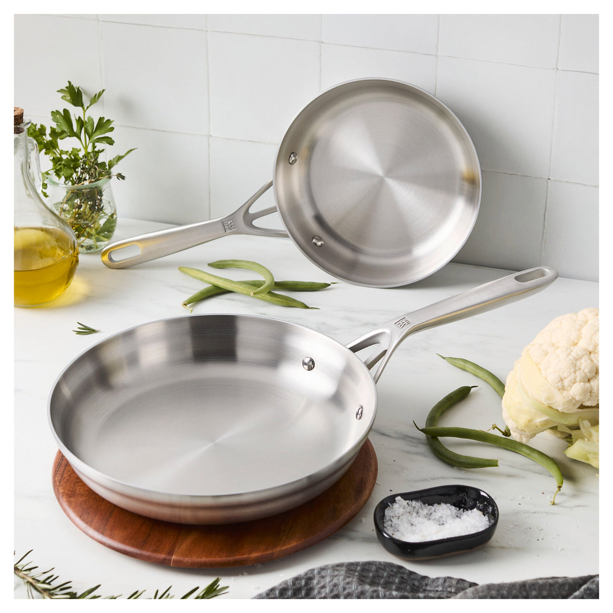 ZWILLING Motion Stainless Steel 2-pc, Fry Pan Set