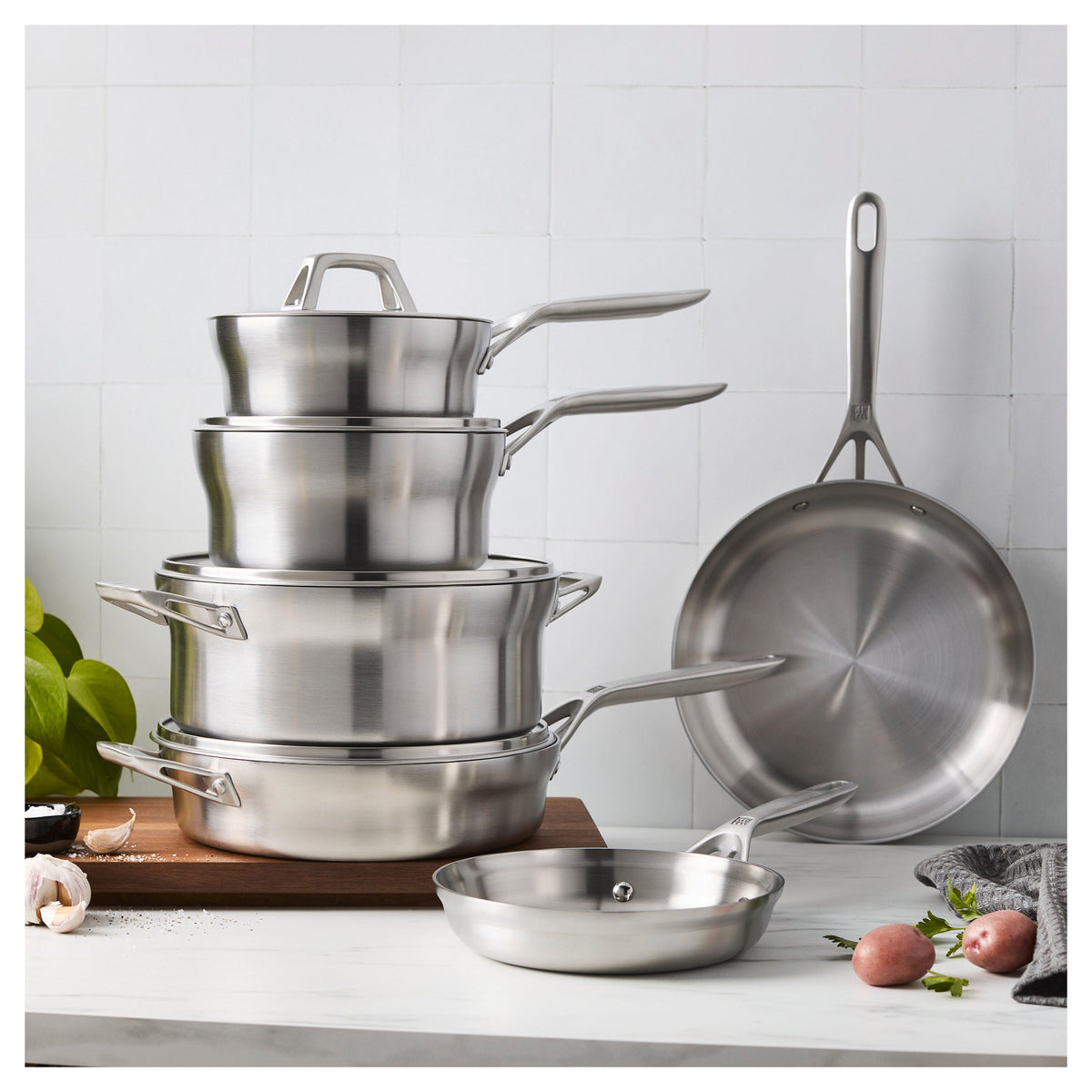 ZWILLING Motion Stainless Steel 10-pc, Stainless Steel, Pots And Pans Set