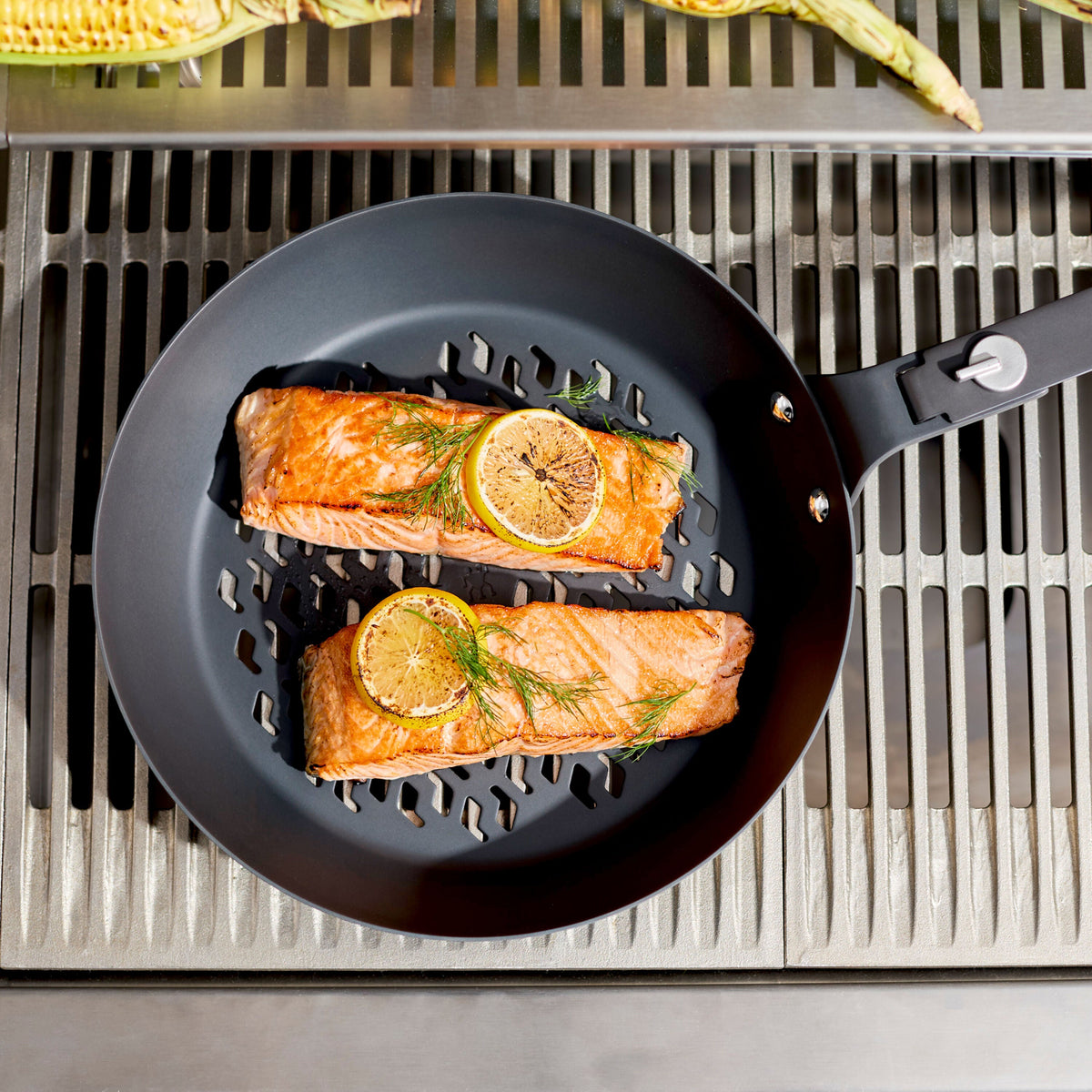 ZWILLING BBQ+ Perforated Carbon Steel Fry Pan with Removeable Handle
