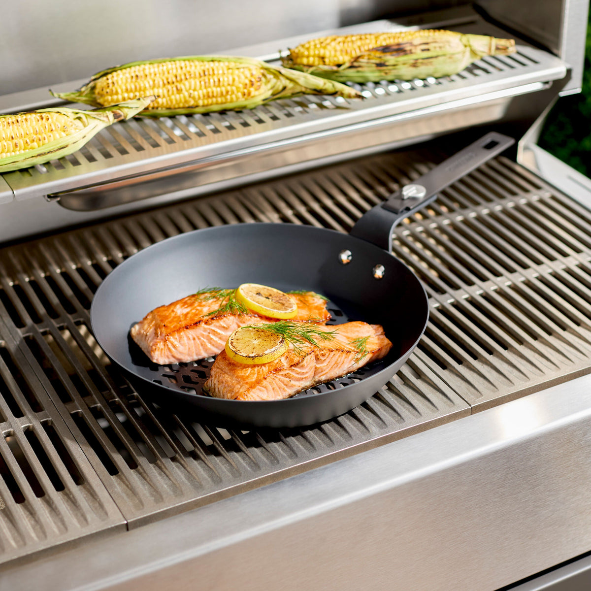 ZWILLING BBQ+ Perforated Carbon Steel Fry Pan with Removeable Handle