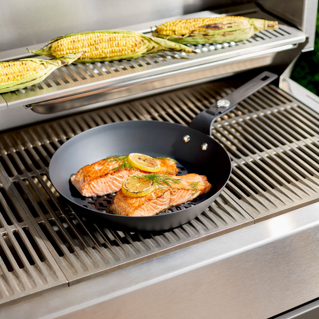 ZWILLING BBQ+ Perforated Carbon Steel Fry Pan with Removeable Handle