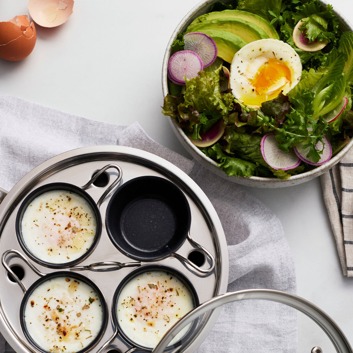 Demeyere Specialties 3 Egg poacher 18 cm, 18/10 Stainless Steel