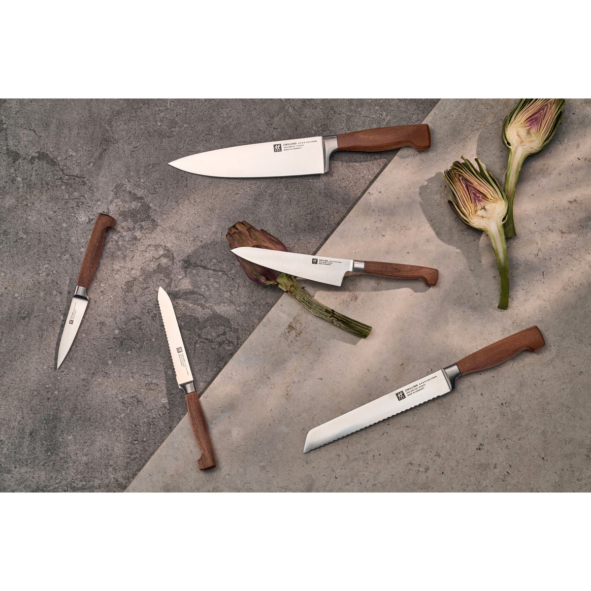 ZWILLING Four Star 6-pc, Kotibe Wood Handle Knife Block Set