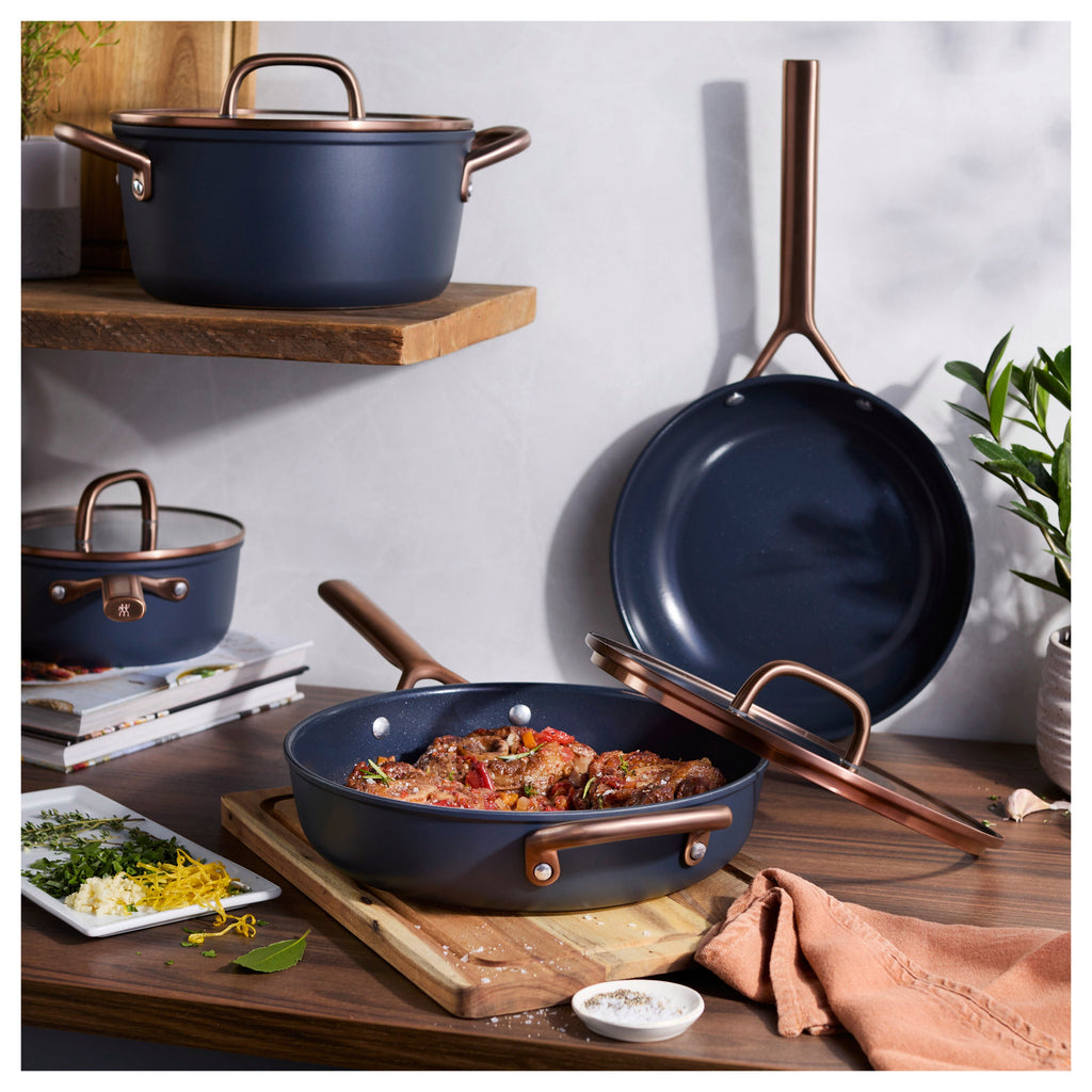 ZWILLING Milano 7-pc, Cookware Set Ceramic Nonstick Titanium