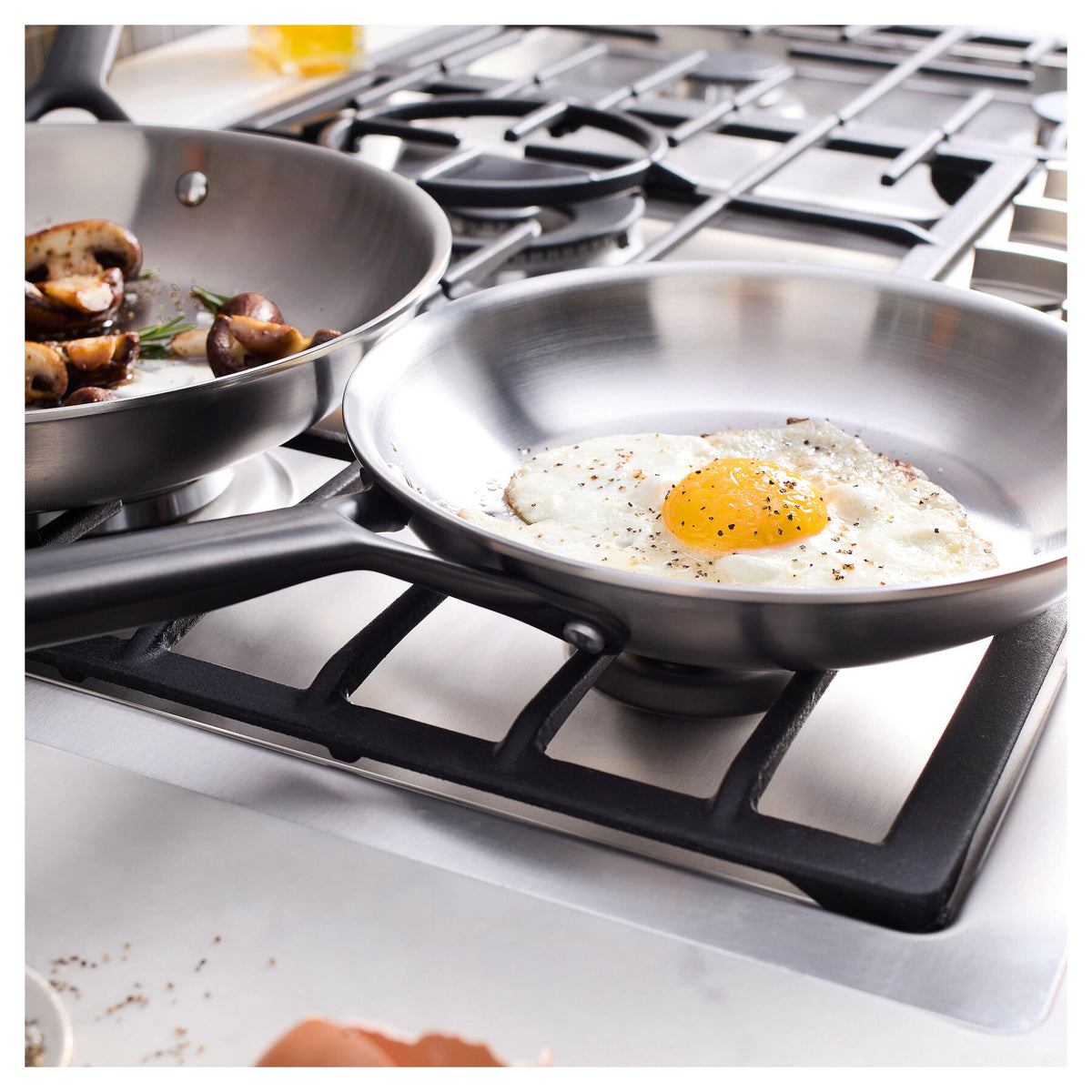 ZWILLING MIlano Stainless Steel 2-pc, Stainless Steel Fry Pan Set