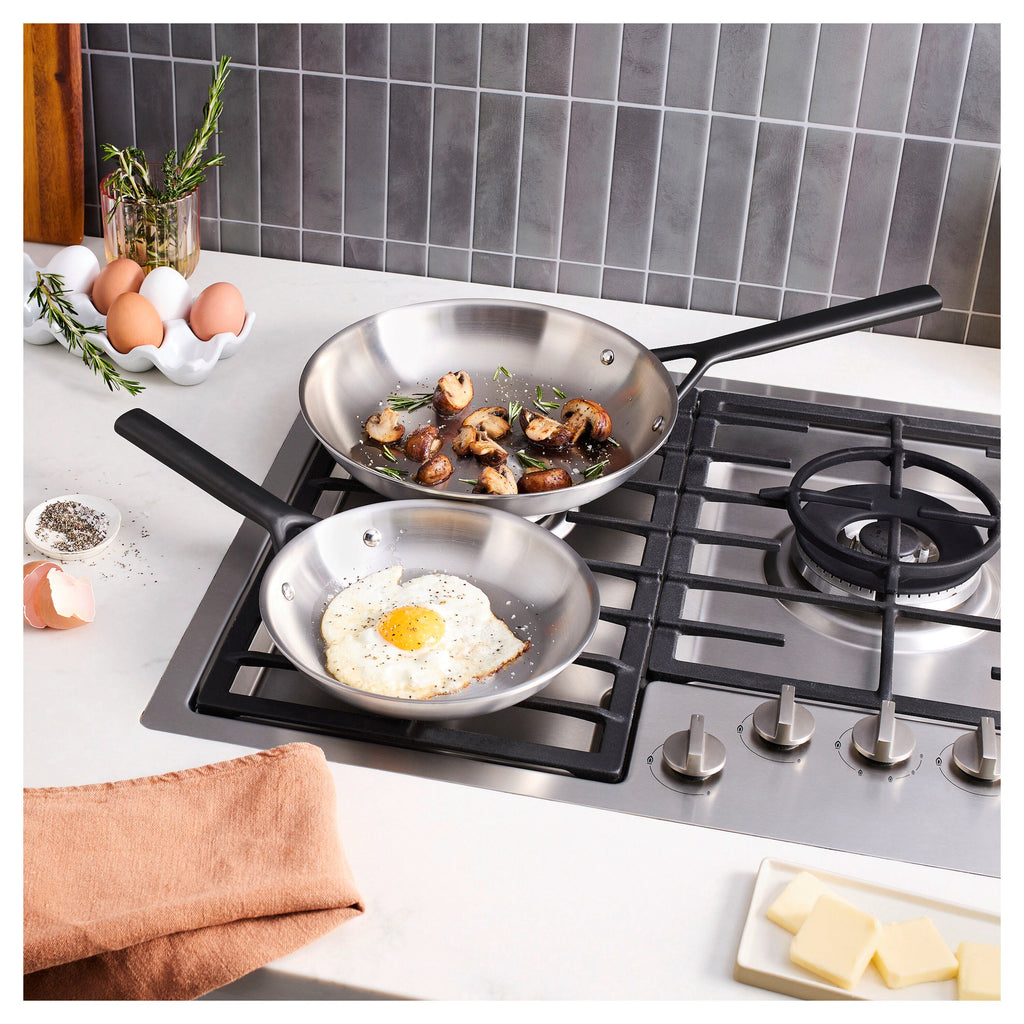 ZWILLING MIlano Stainless Steel 2-pc, Stainless Steel Fry Pan Set