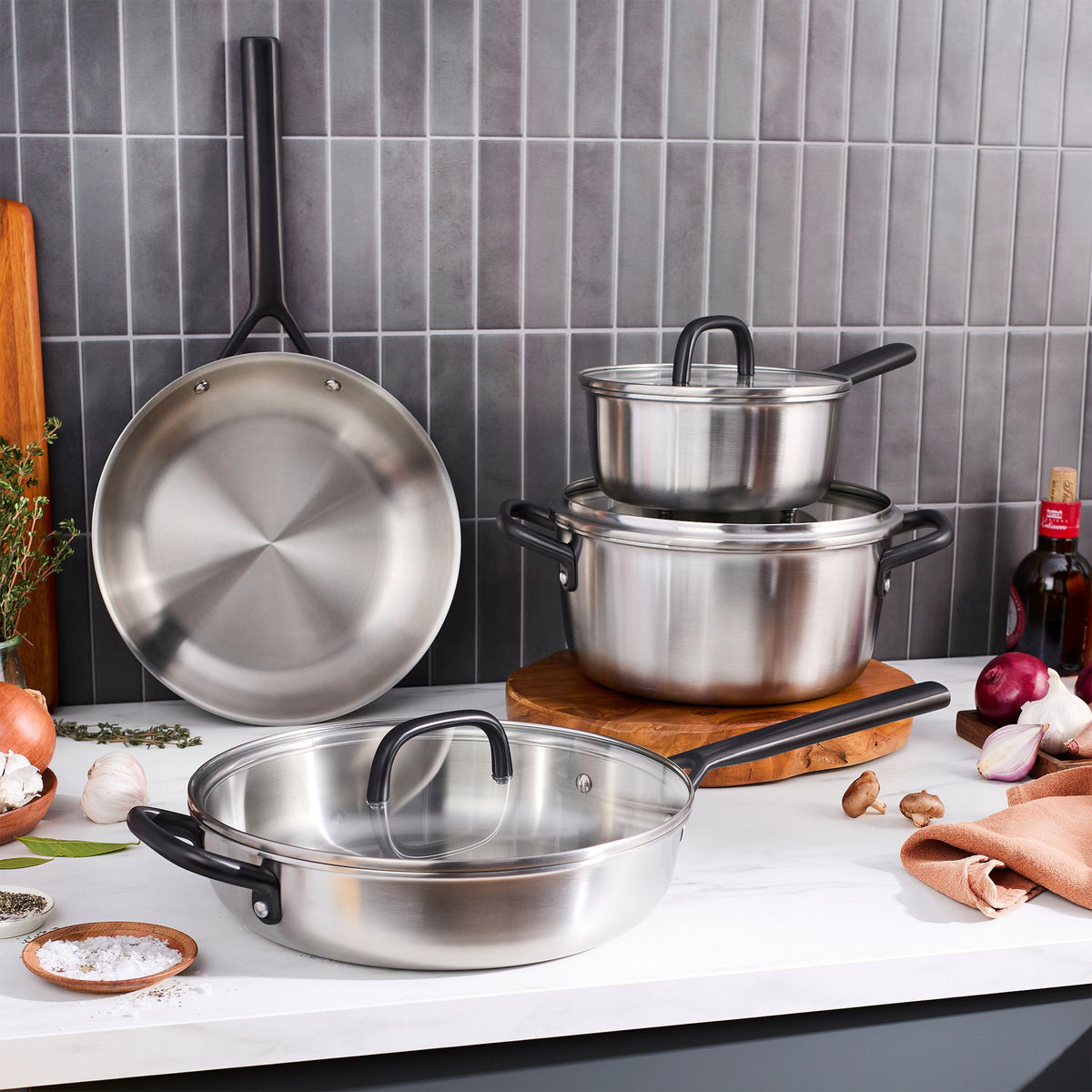 ZWILLING Milano Stainless Steel 7-pc, Stainless Steel, Cookware Set