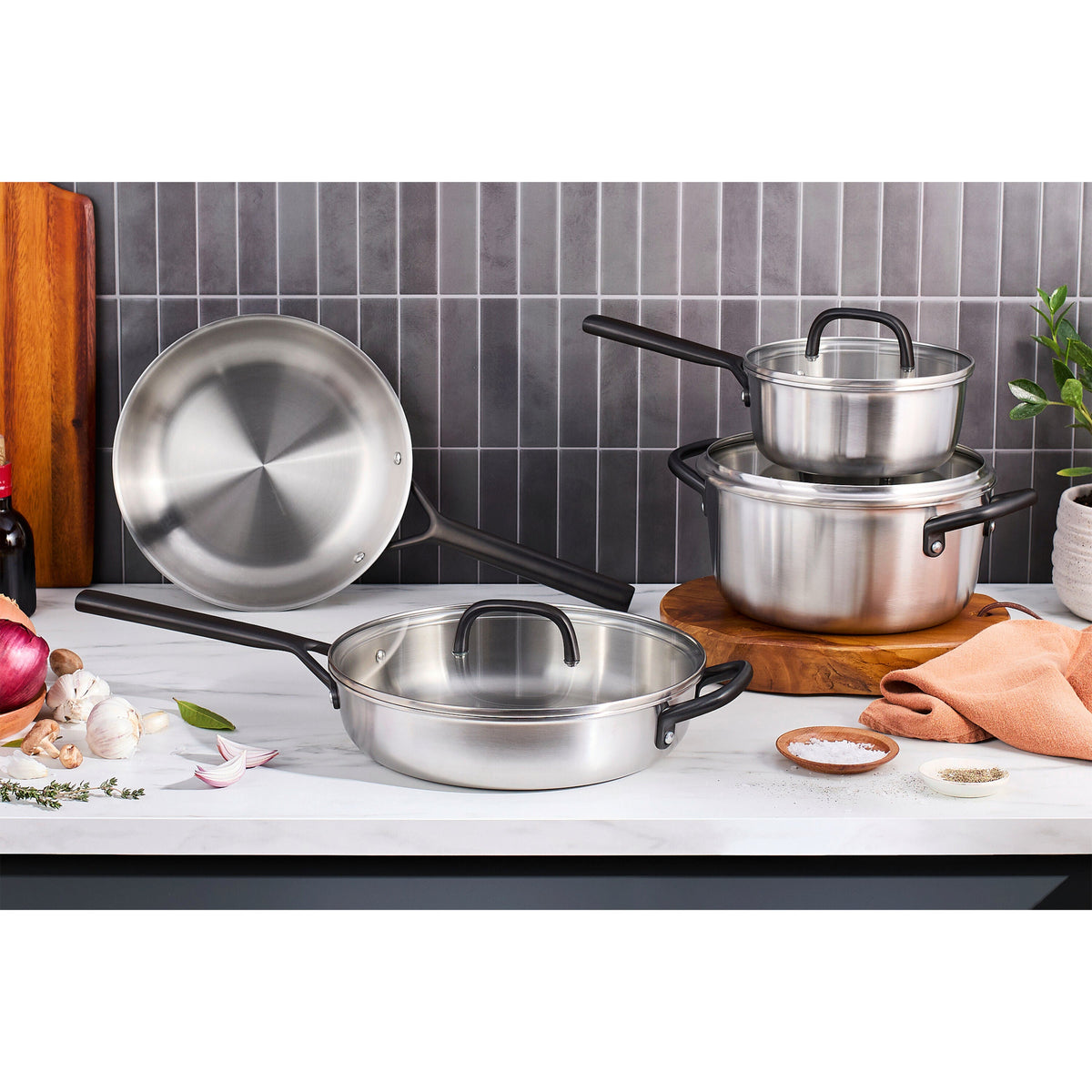 ZWILLING Milano Stainless Steel 7-pc, Stainless Steel, Cookware Set