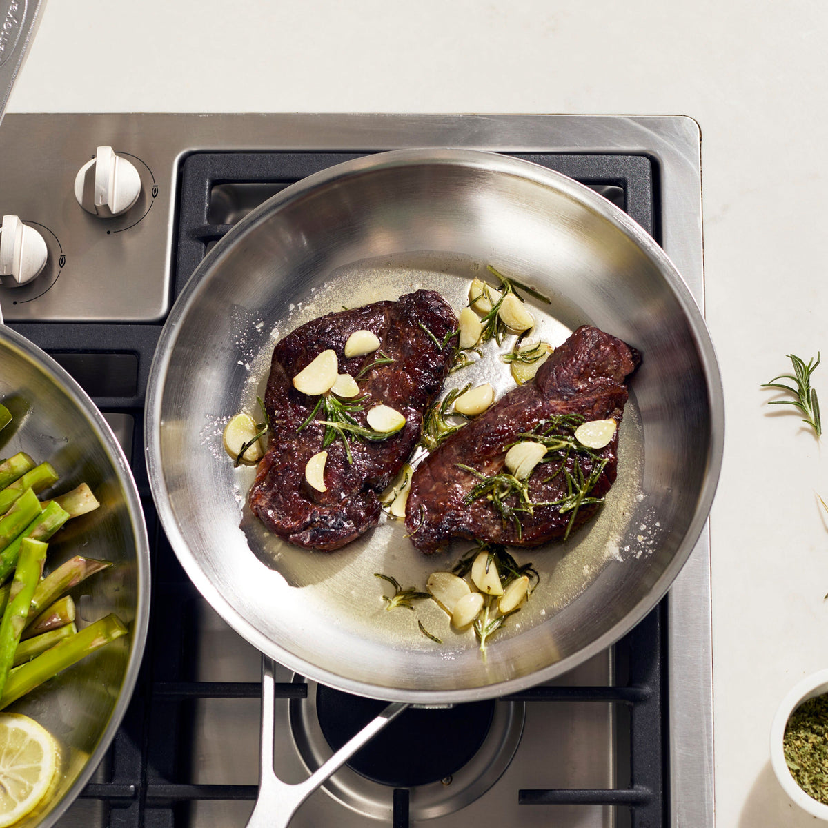 Demeyere Industry 2-pc Stainless Steel Fry Pan Set