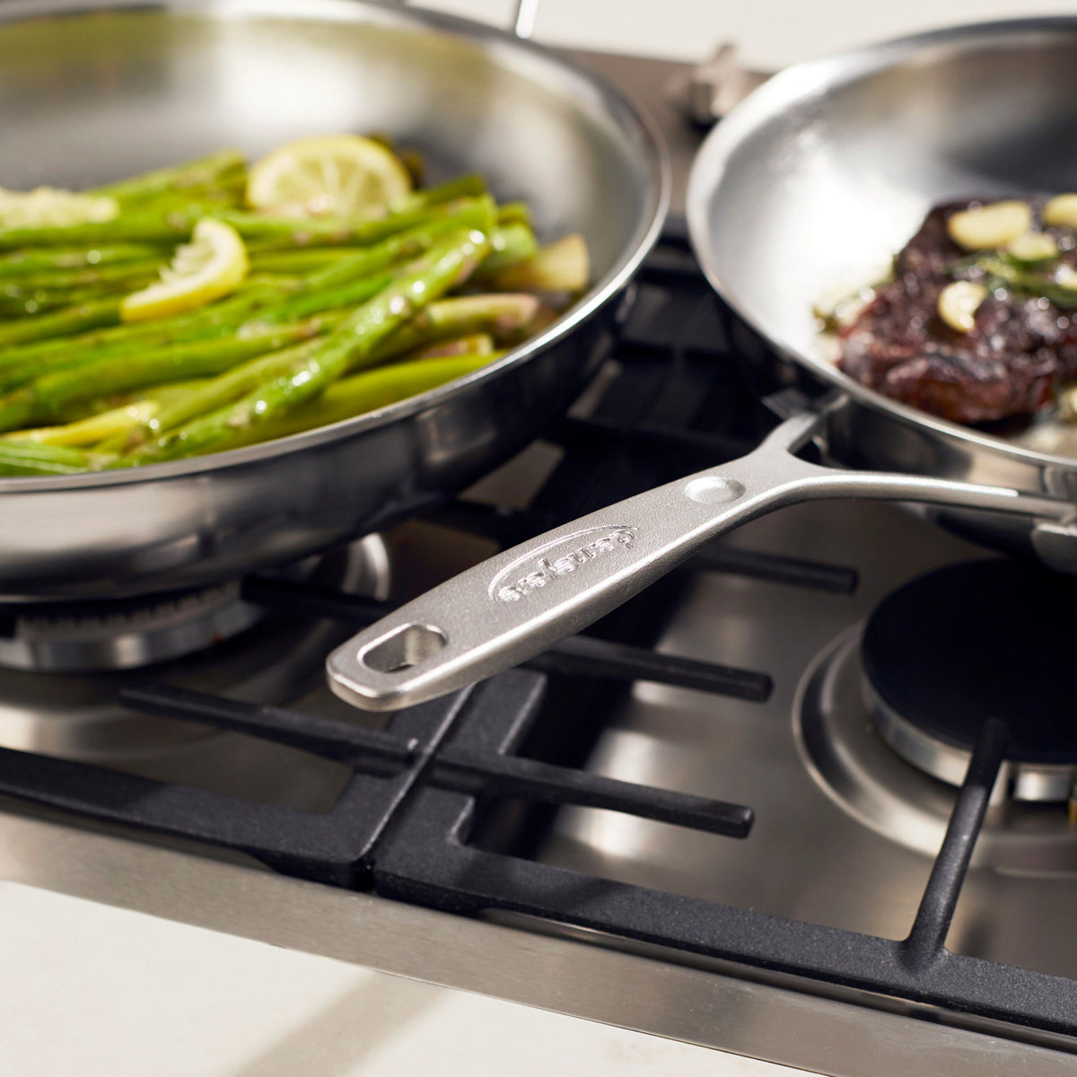 Demeyere Industry 2-pc Stainless Steel Fry Pan Set