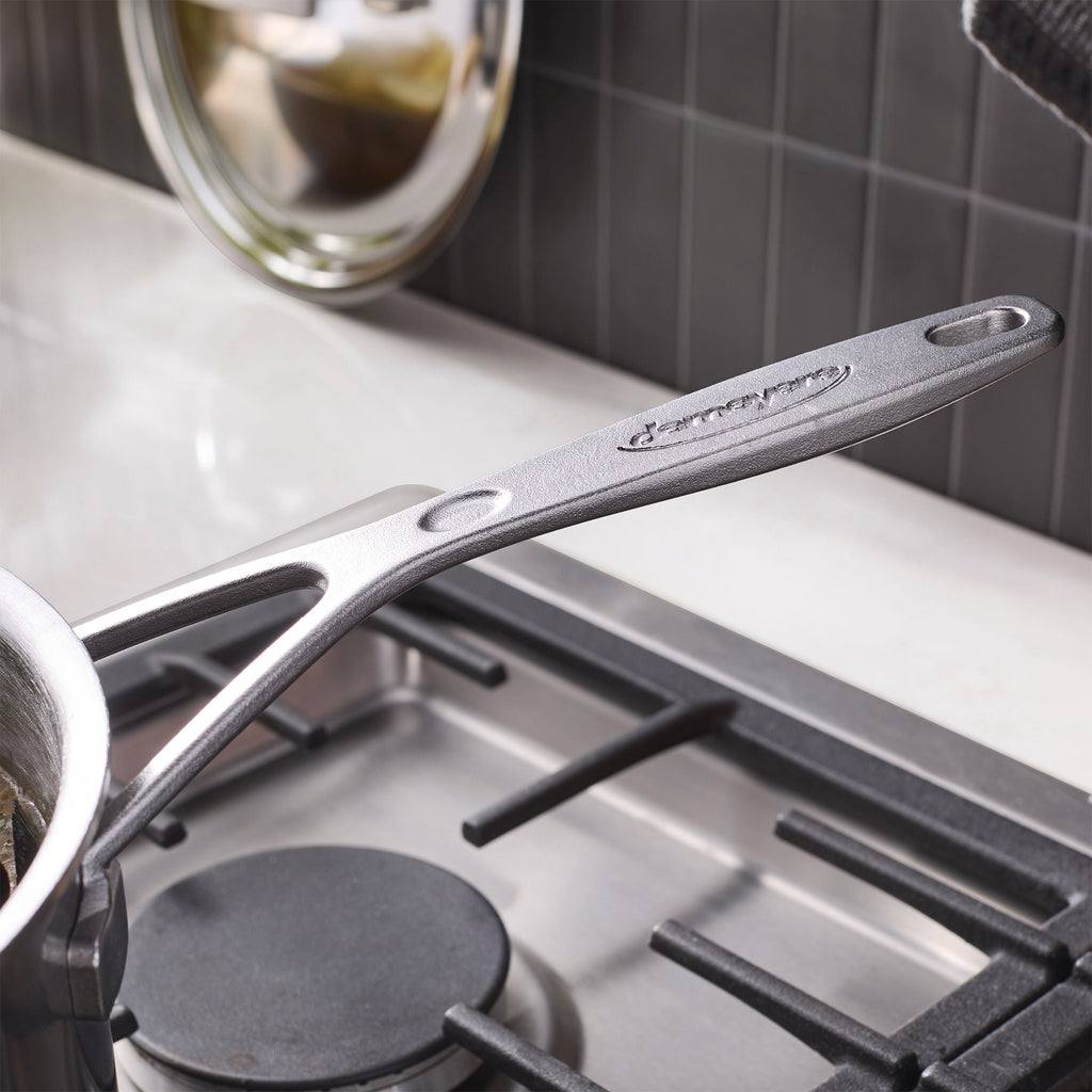 Demeyere Industry 5 4.25 qt Sauce Pan With Lid, 18/10 Stainless Steel