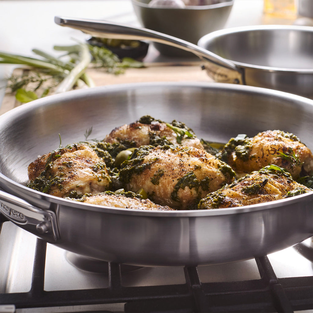 Demeyere Essential 5 2-pc, 18/10 Stainless Steel, Frying Pan Set