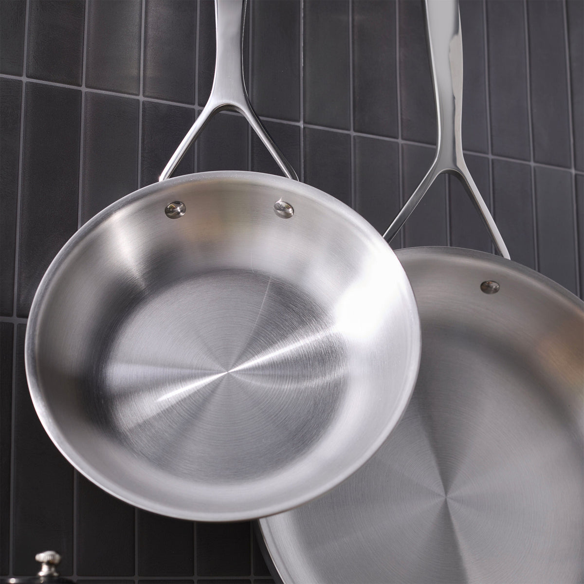 Demeyere Essential 5 2-pc, 18/10 Stainless Steel, Frying Pan Set