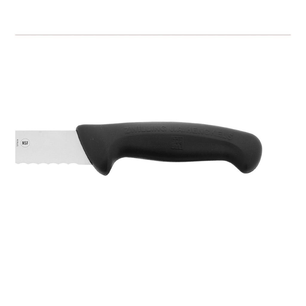 ZWILLING TWIN Master 9.5-inch, Serrated Slicer - Black Handle