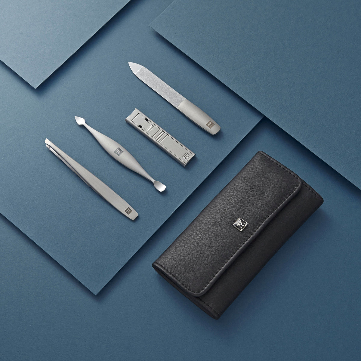 ZWILLING PREMIUM 4-pc, Leather Manicure Pedicure Set With Compact Nail Clippers