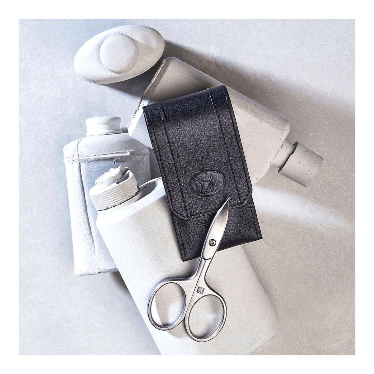 ZWILLING PREMIUM 3-pc Leather Manicure Pedicure Set With Compact Nail Clippers