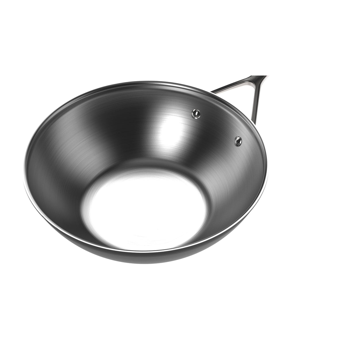 Demeyere Black 5 12-inch, 18/10 Stainless Steel, Wok