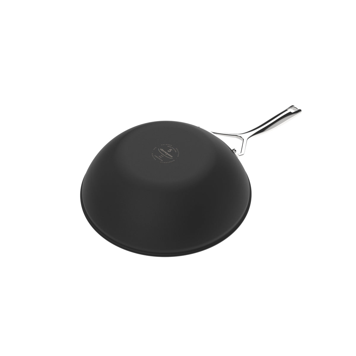 Demeyere Black 5 12-inch, 18/10 Stainless Steel, Wok