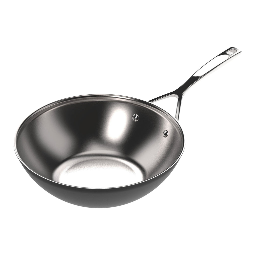 Demeyere Black 5 12-inch, 18/10 Stainless Steel, Wok