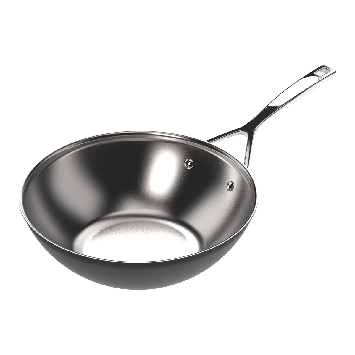 Demeyere Black 5 12-inch, 18/10 Stainless Steel, Wok