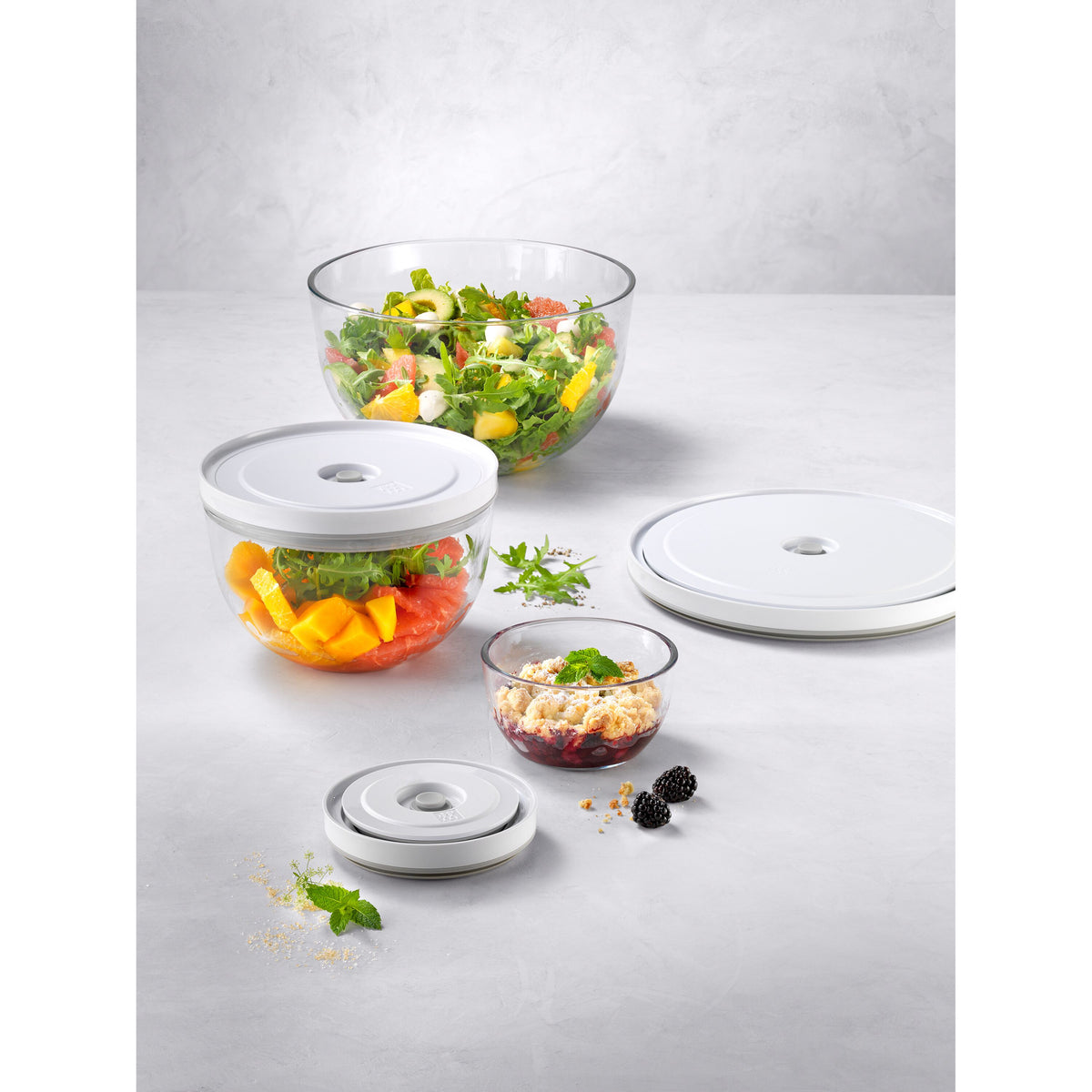 ZWILLING Fresh & Save BOWLS Vacuum bowl set S/M/L / 6-pc, glass